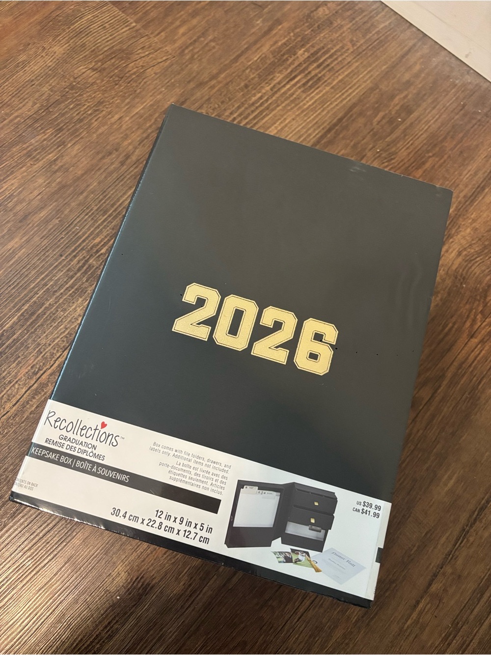 NEW Recollections Graduation Keepsake Box Memory Organizer 2026 NWT